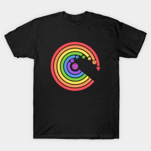 Circular Rainbow Dice Set Tabletop RPG Gaming T-Shirt